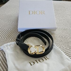 Dior C'est Belt 20mm with Gold CD Buckle
